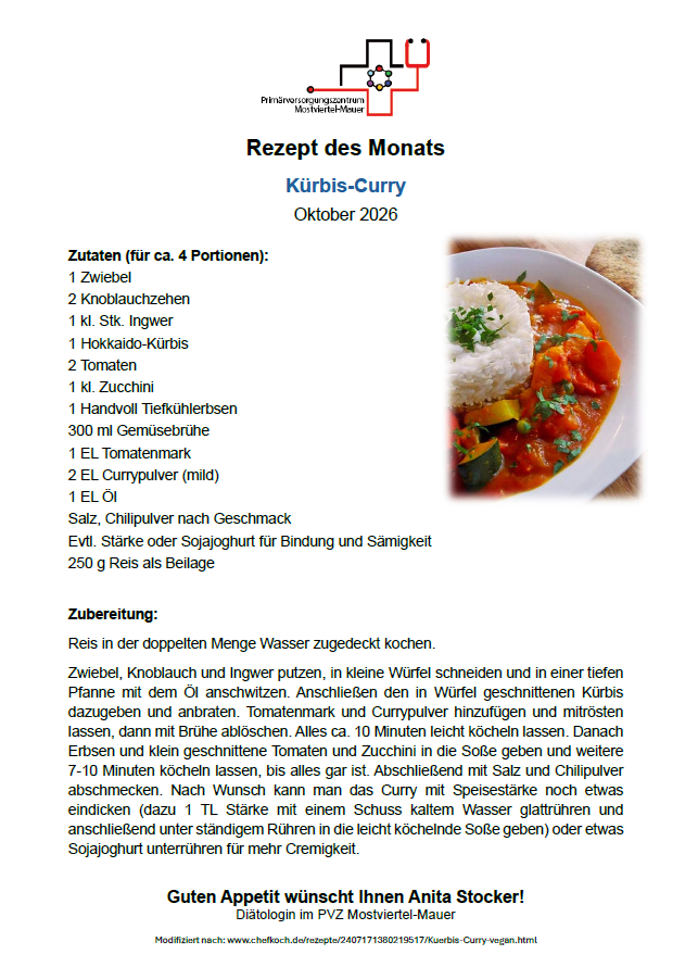 Rezept des Monats Oktober 2026